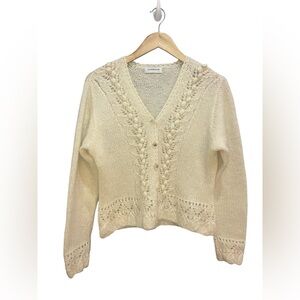 Liz Claiborne Vintage Women's Cream Cardigan